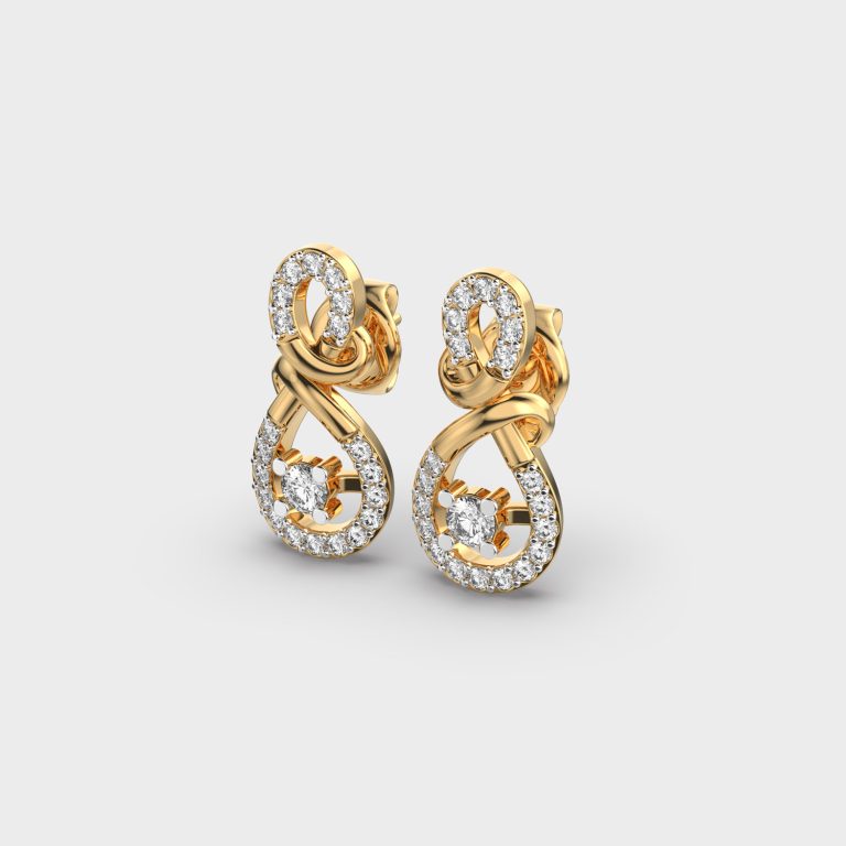 luminous Knots Graceful Diamond Earrings