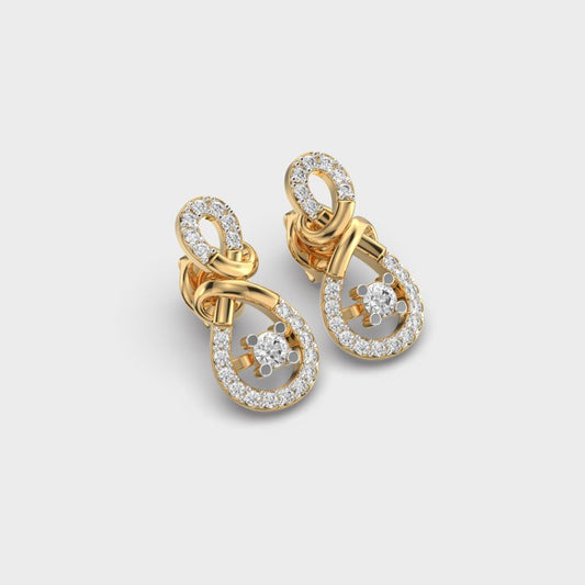 luminous Knots Graceful Diamond Earrings