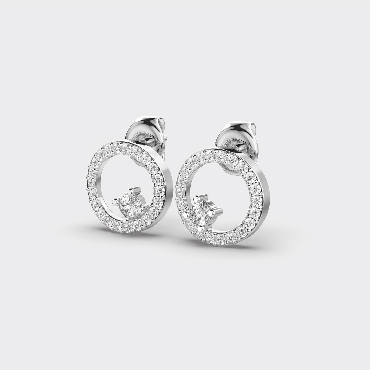 Lustre Loop Diamond Earrings