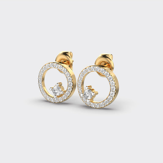 Lustre Loop Diamond Earrings