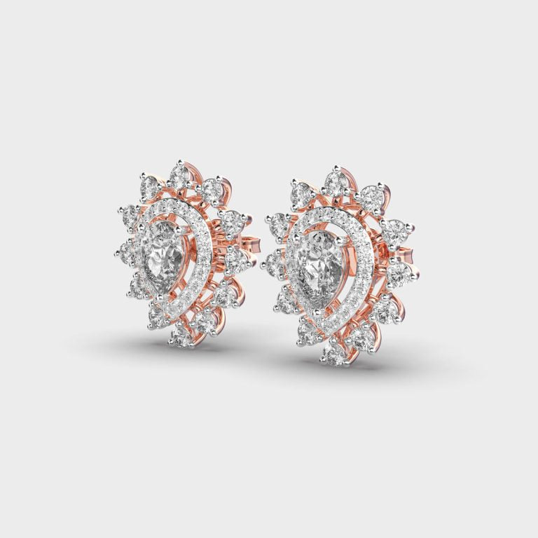 Droplet Charm Diamond Studs