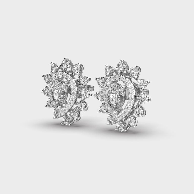 Droplet Charm Diamond Studs