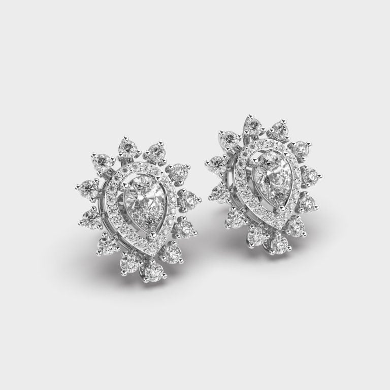 Droplet Charm Diamond Studs