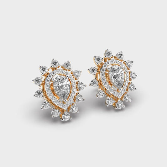 Droplet Charm Diamond Studs