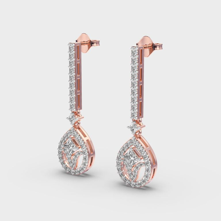 Adventurous Drops Diamond Earrings
