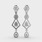 Three Tier Diamond Drop Earrings