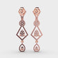 Three Tier Diamond Drop Earrings
