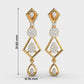 Three Tier Diamond Drop Earrings