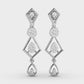 Three Tier Diamond Drop Earrings