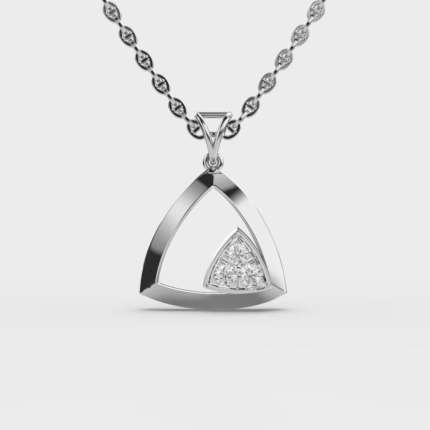 Edgy Spark Diamond Pendant (Without Chain)