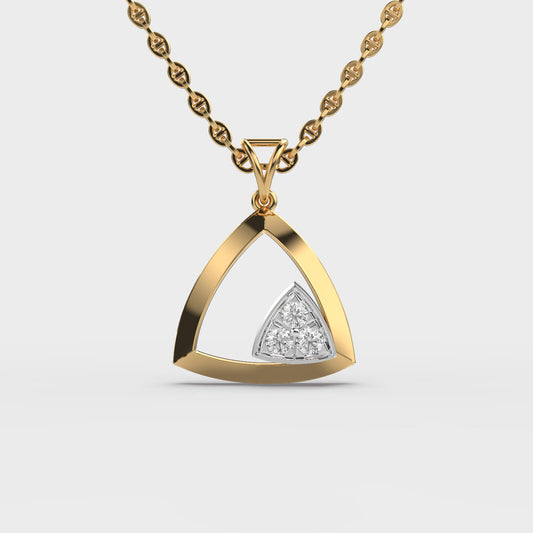 Edgy Spark Diamond Pendant (Without Chain)