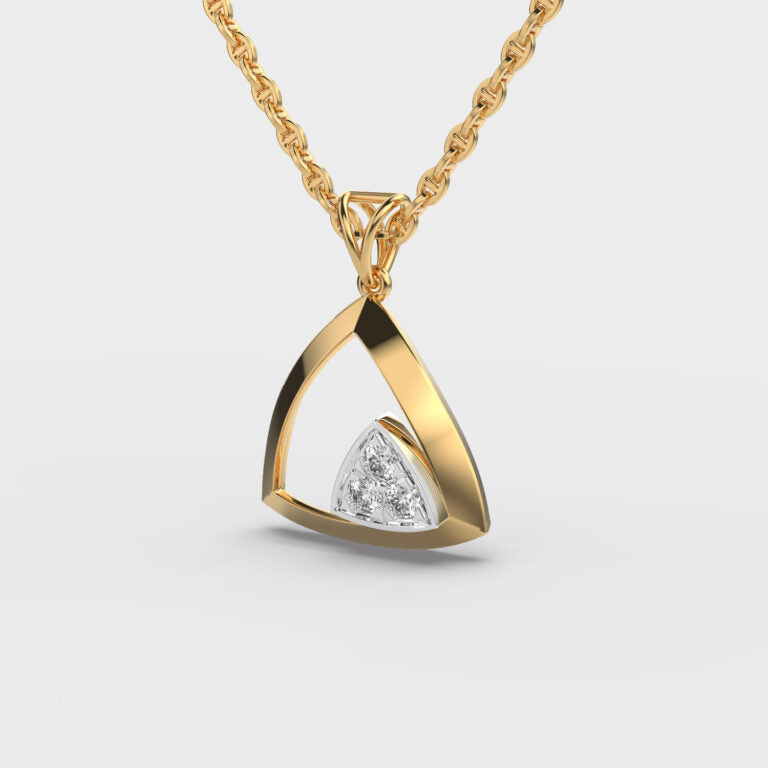 Edgy Spark Diamond Pendant (Without Chain)
