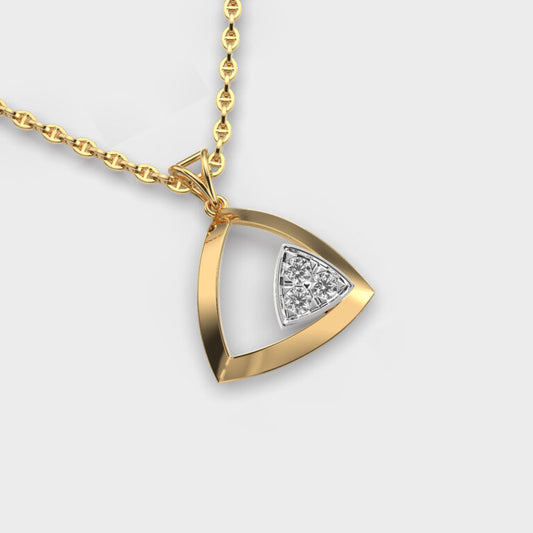 Edgy Spark Diamond Pendant (Without Chain)
