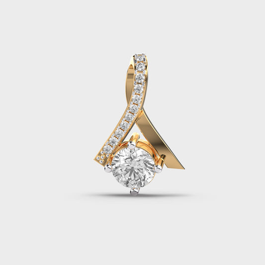 Ribboned Jewel Diamond Pendant