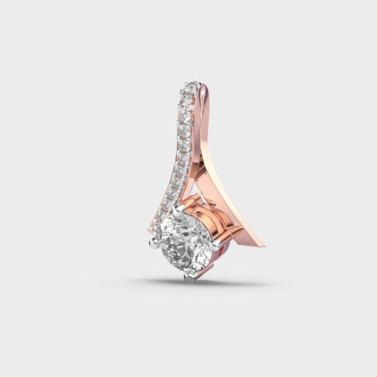 Ribboned Jewel Diamond Pendant