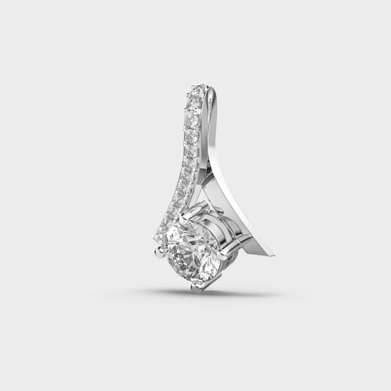 Ribboned Jewel Diamond Pendant