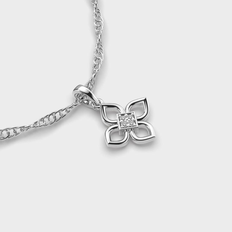 Floral Essence Diamond Pendant