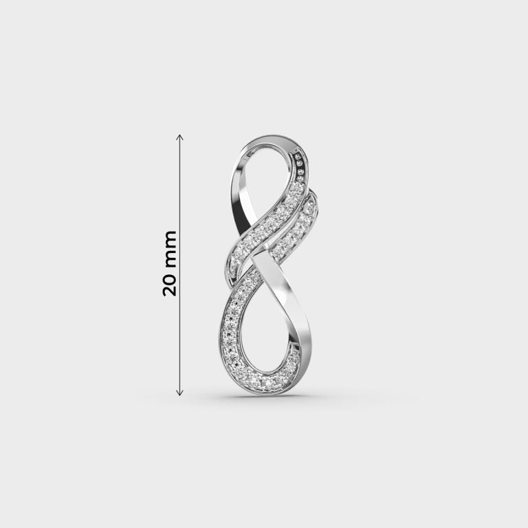 Twisted Infinity Diamond Pendant