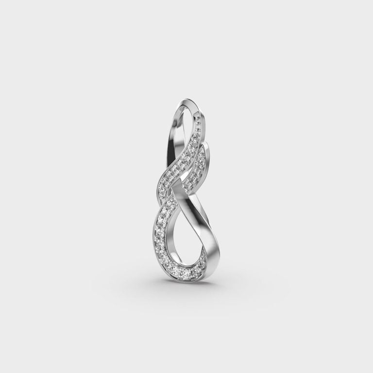 Twisted Infinity Diamond Pendant