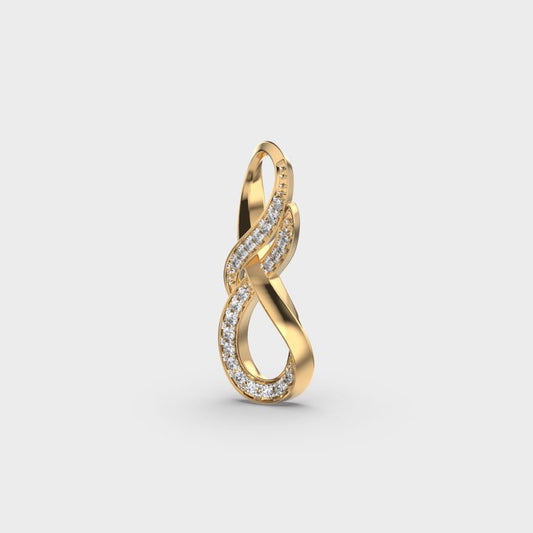 Twisted Infinity Diamond Pendant