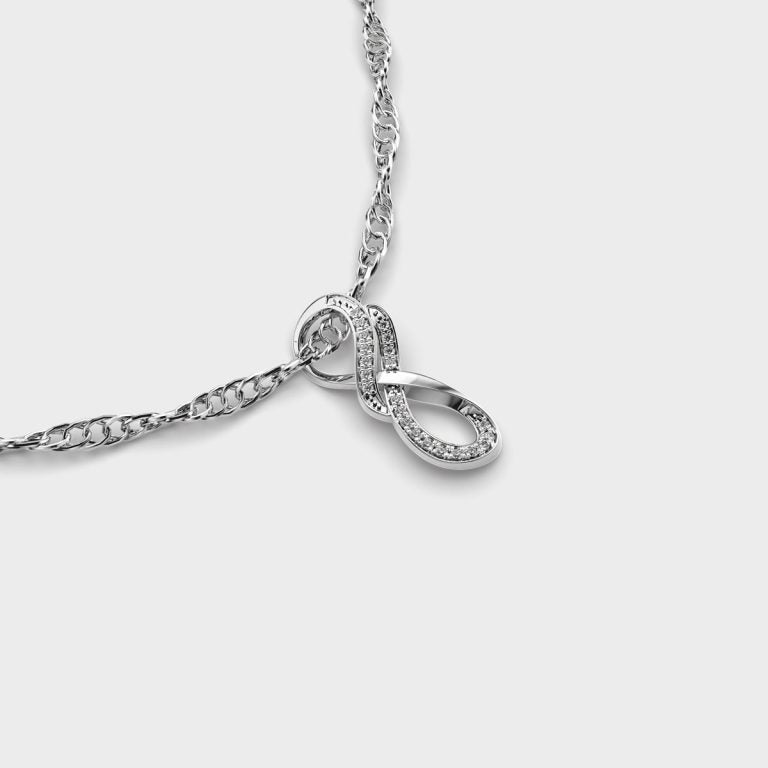 Twisted Infinity Diamond Pendant