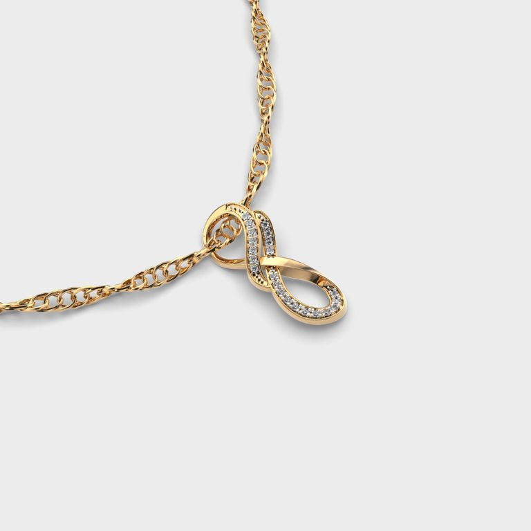 Twisted Infinity Diamond Pendant