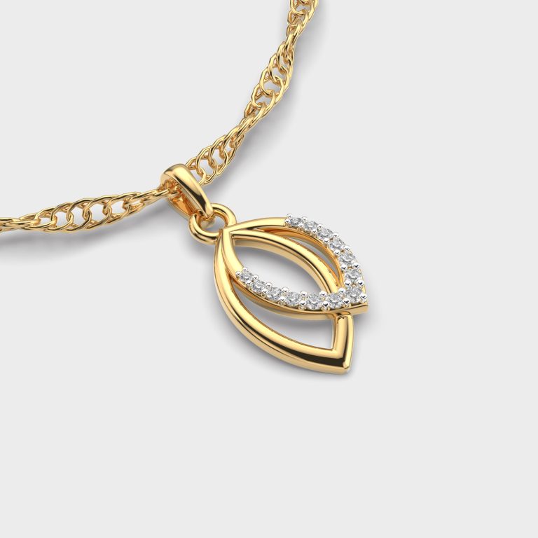 Modern Cinderella Diamond Pendant