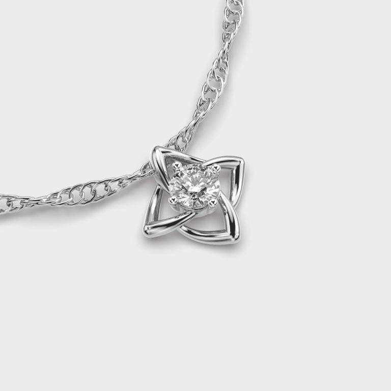 Subtle Blossom Diamond Pendant