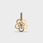 Rosette Charm Diamond Pendant