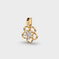 Rosette Charm Diamond Pendant