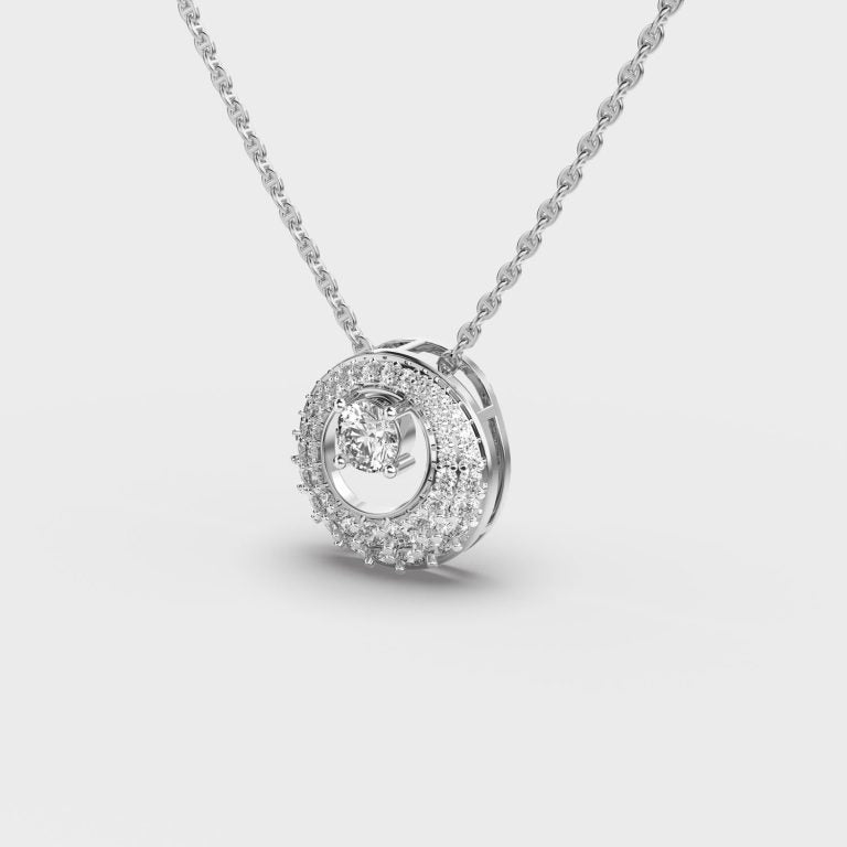 Gleamy Orbit Diamond Pendant