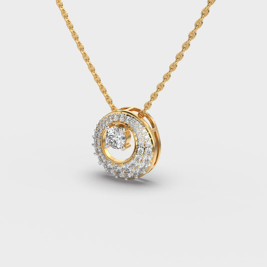 Gleamy Orbit Diamond Pendant