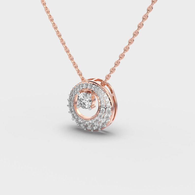 Gleamy Orbit Diamond Pendant