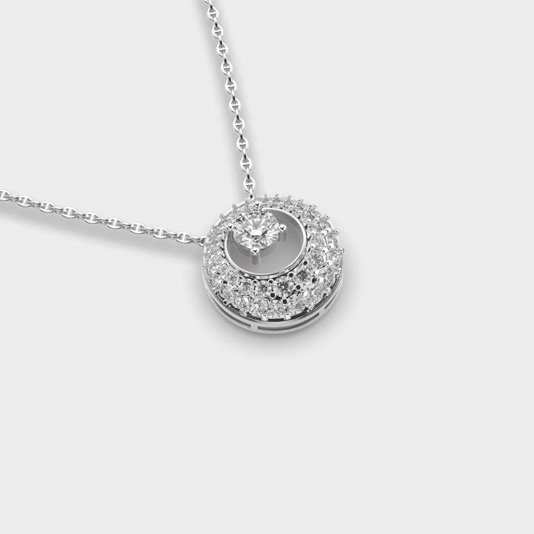 Gleamy Orbit Diamond Pendant