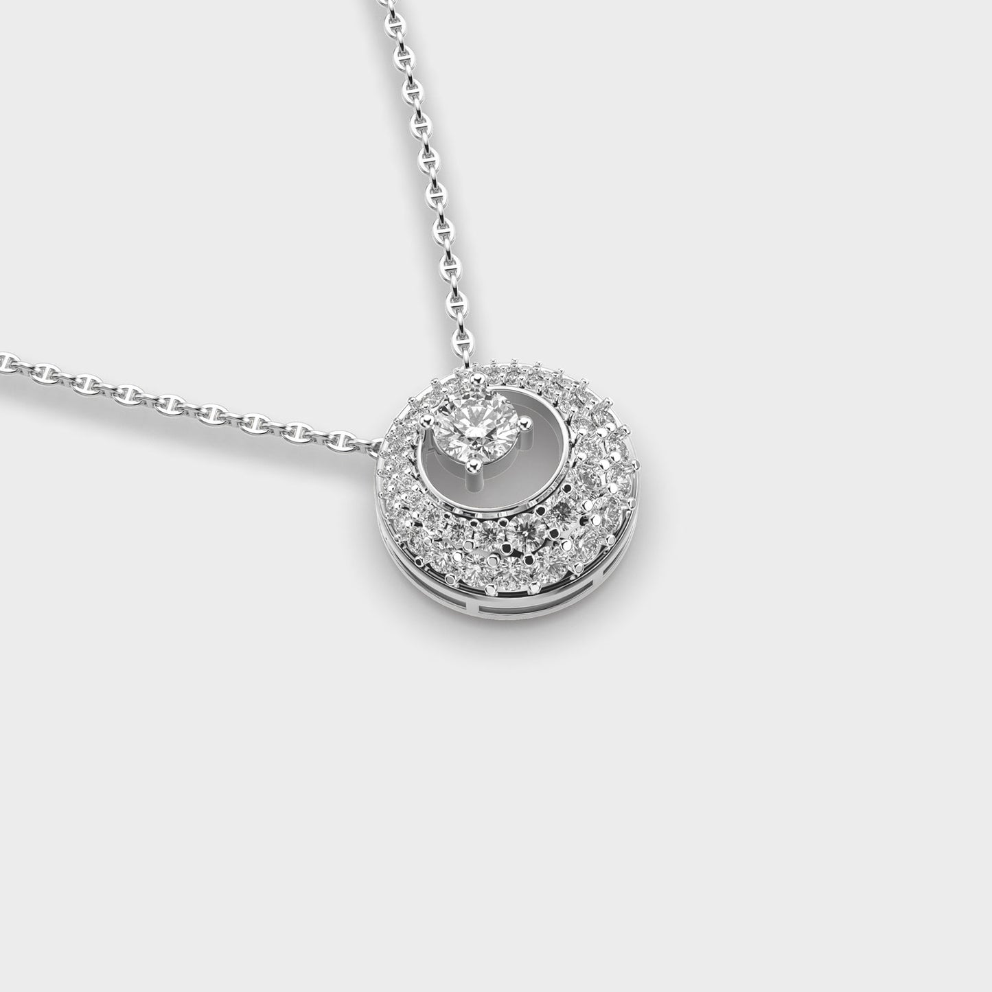 Gleamy Orbit Diamond Pendant