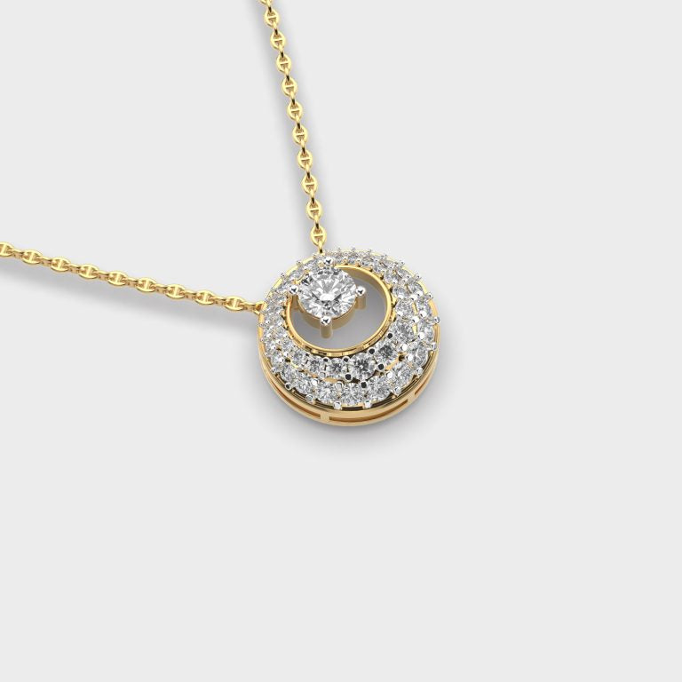 Gleamy Orbit Diamond Pendant