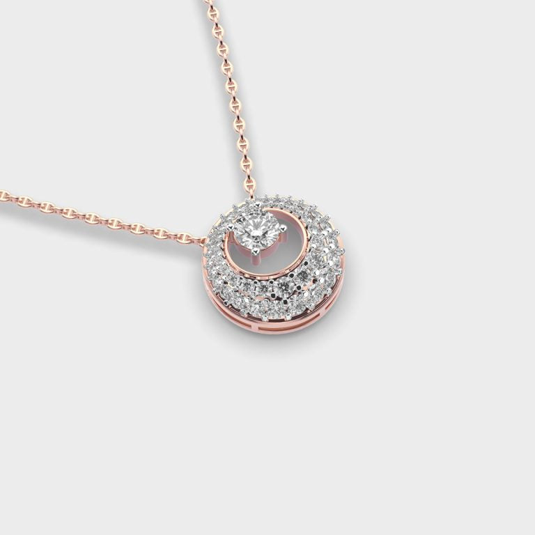 Gleamy Orbit Diamond Pendant