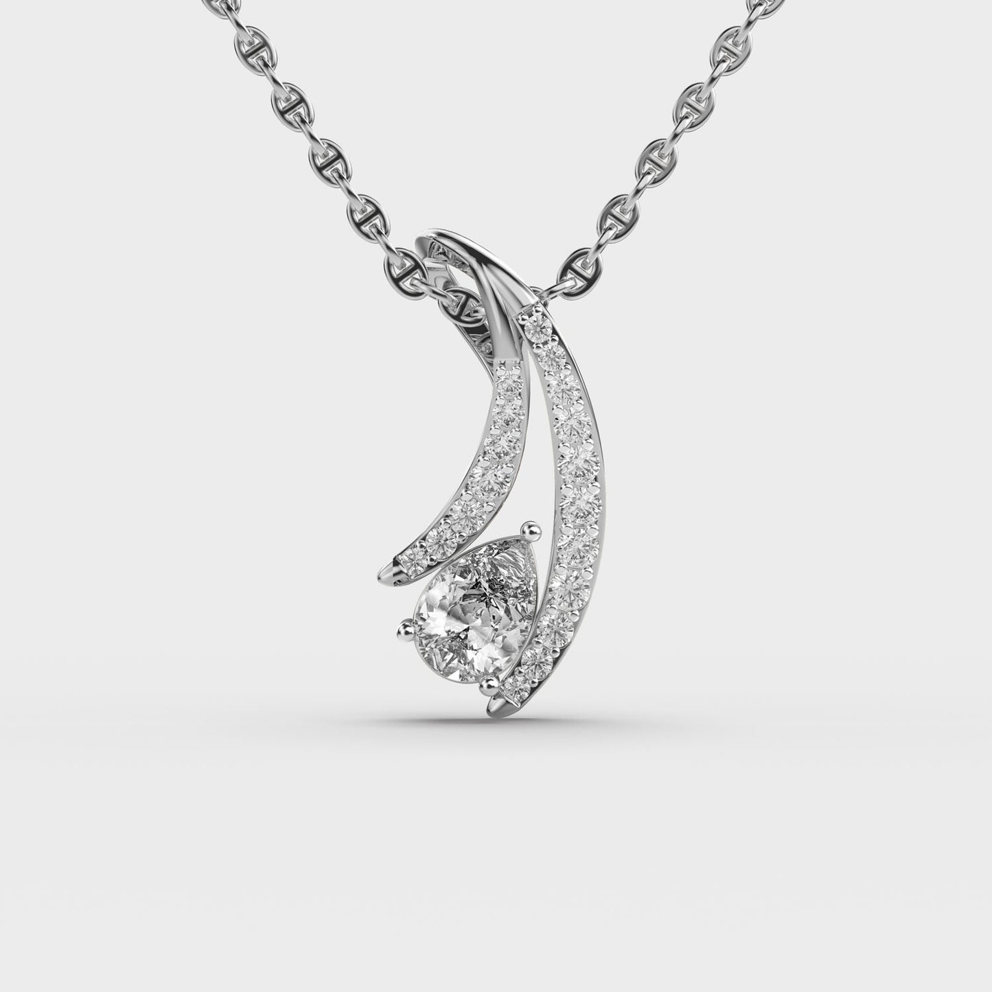 Mysterious Curve Diamond Pendant