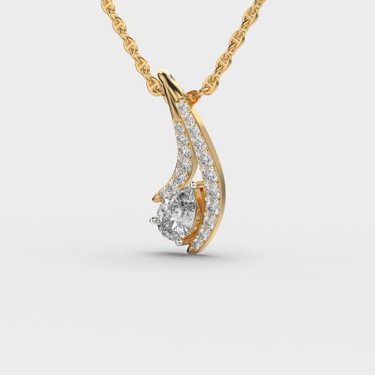 Mysterious Curve Diamond Pendant