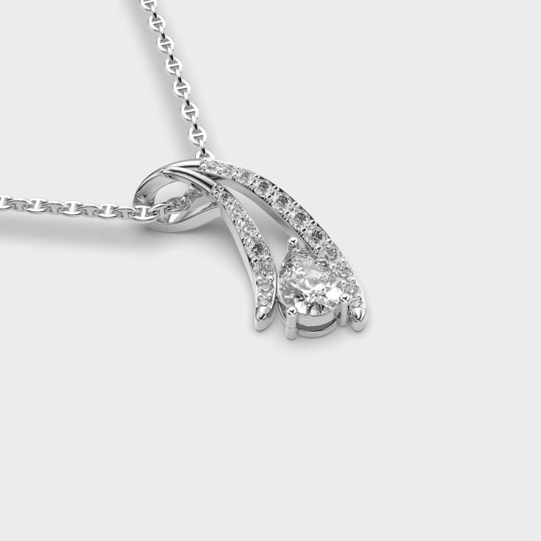 Mysterious Curve Diamond Pendant