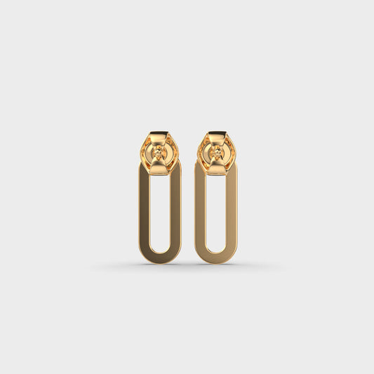 Paper Clip Diamond Studs