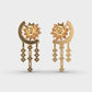 Moon and Star Diamond Drop Earrings