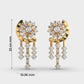 Moon and Star Diamond Drop Earrings
