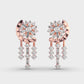 Moon and Star Diamond Drop Earrings