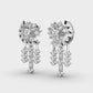 Moon and Star Diamond Drop Earrings