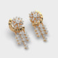 Moon and Star Diamond Drop Earrings