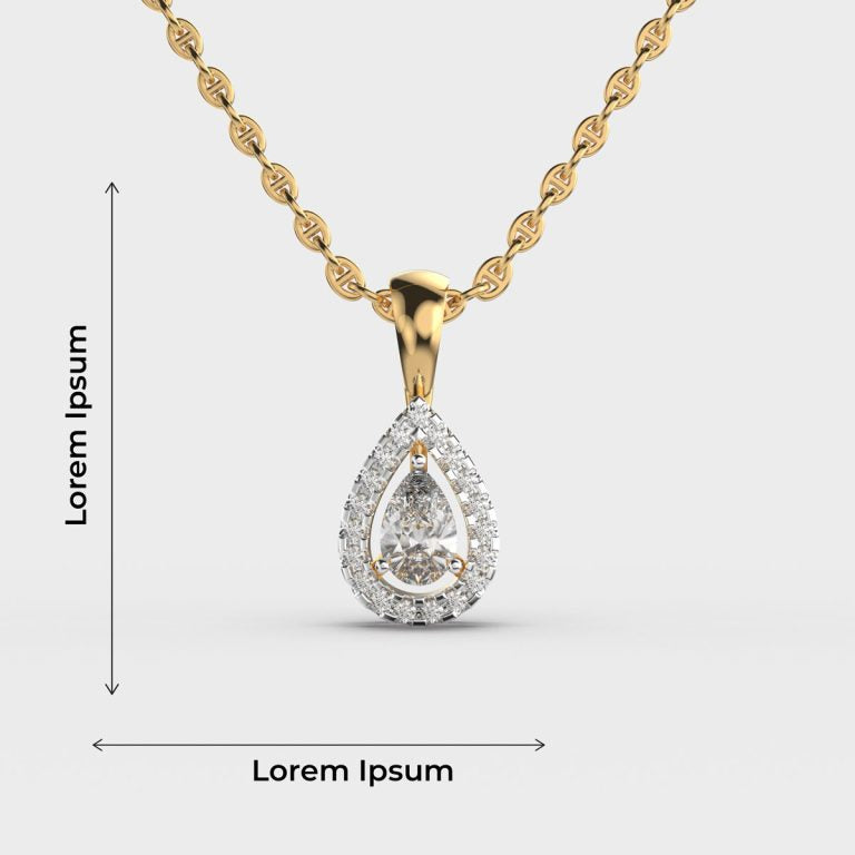 Teardrop Diamond Pendant