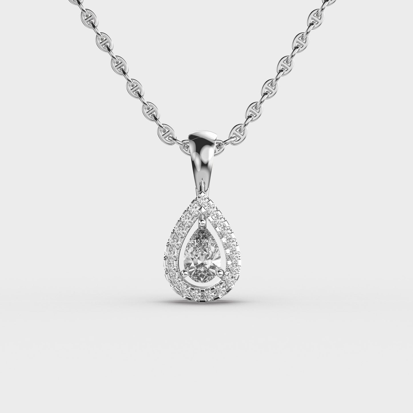 Teardrop Diamond Pendant