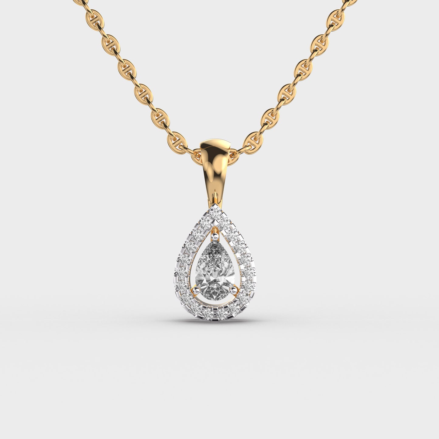 Teardrop Diamond Pendant