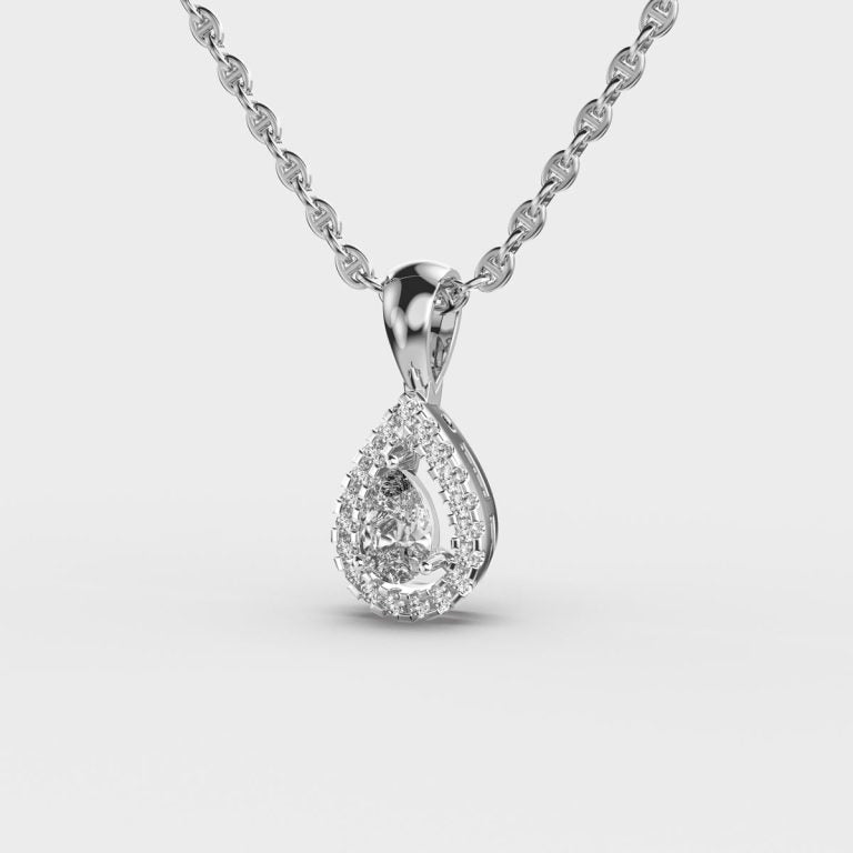 Teardrop Diamond Pendant